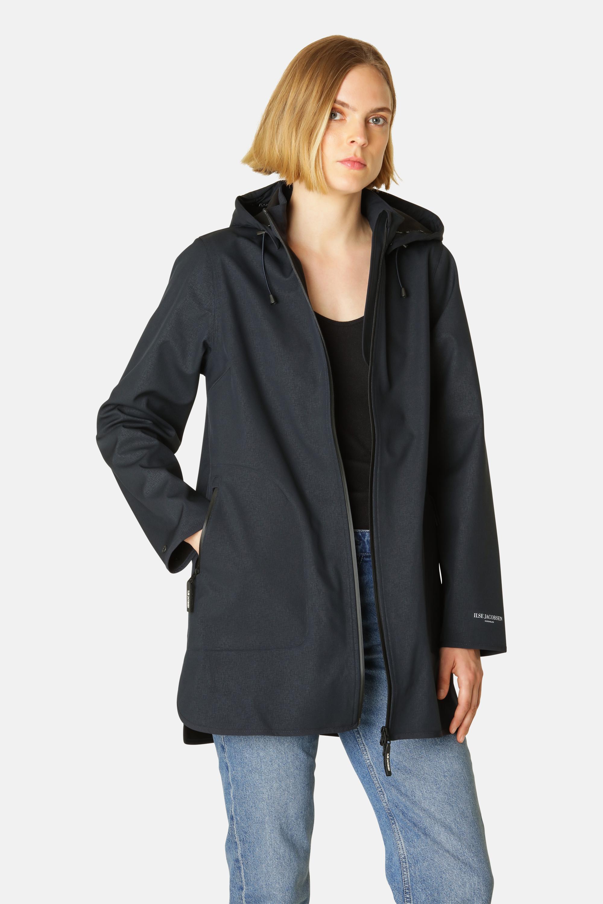 Softshell Raincoat A-line - Dark Indigo